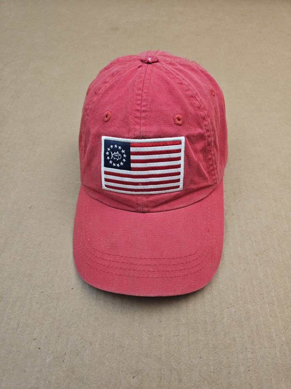 Southern Tide Baseball Cap Mens OSFM Navy Blue American Flag Patch Patriotic Hat